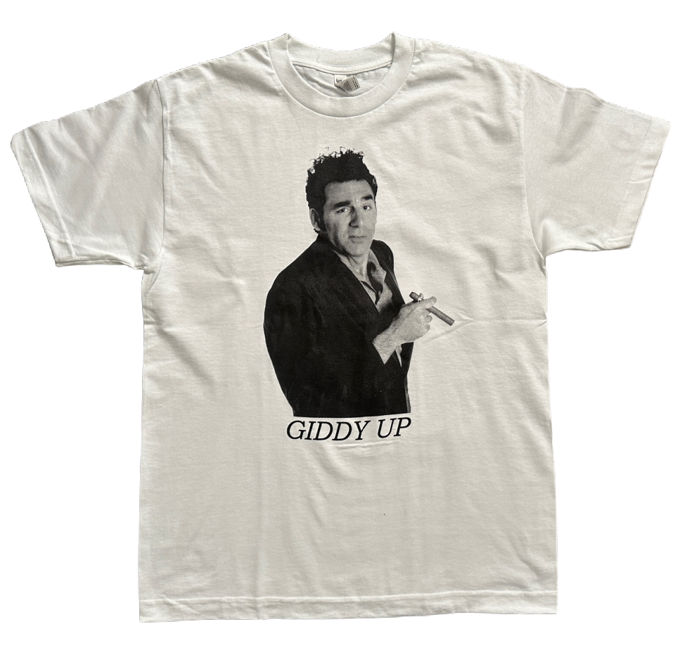 Seinfeld Kramer 'Giddy Up' Shirt - Available in Size S, M, L, XL, 2XL