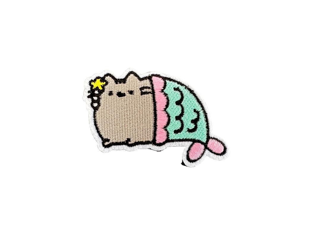 Pusheen Embroidered Patch Mermaid