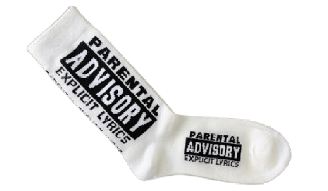 Parental Advisory Socks - White