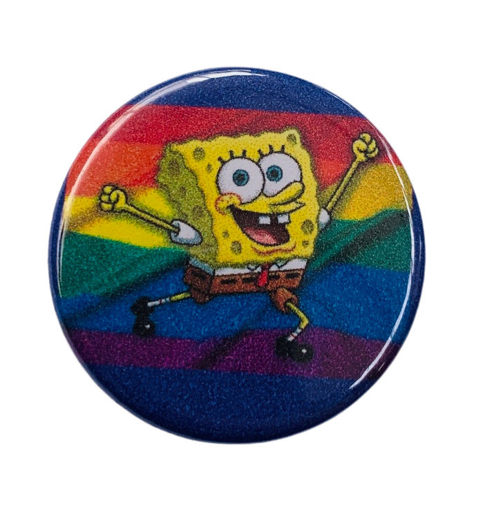 Rainbow Spongebob Queer Pin Badge / Button