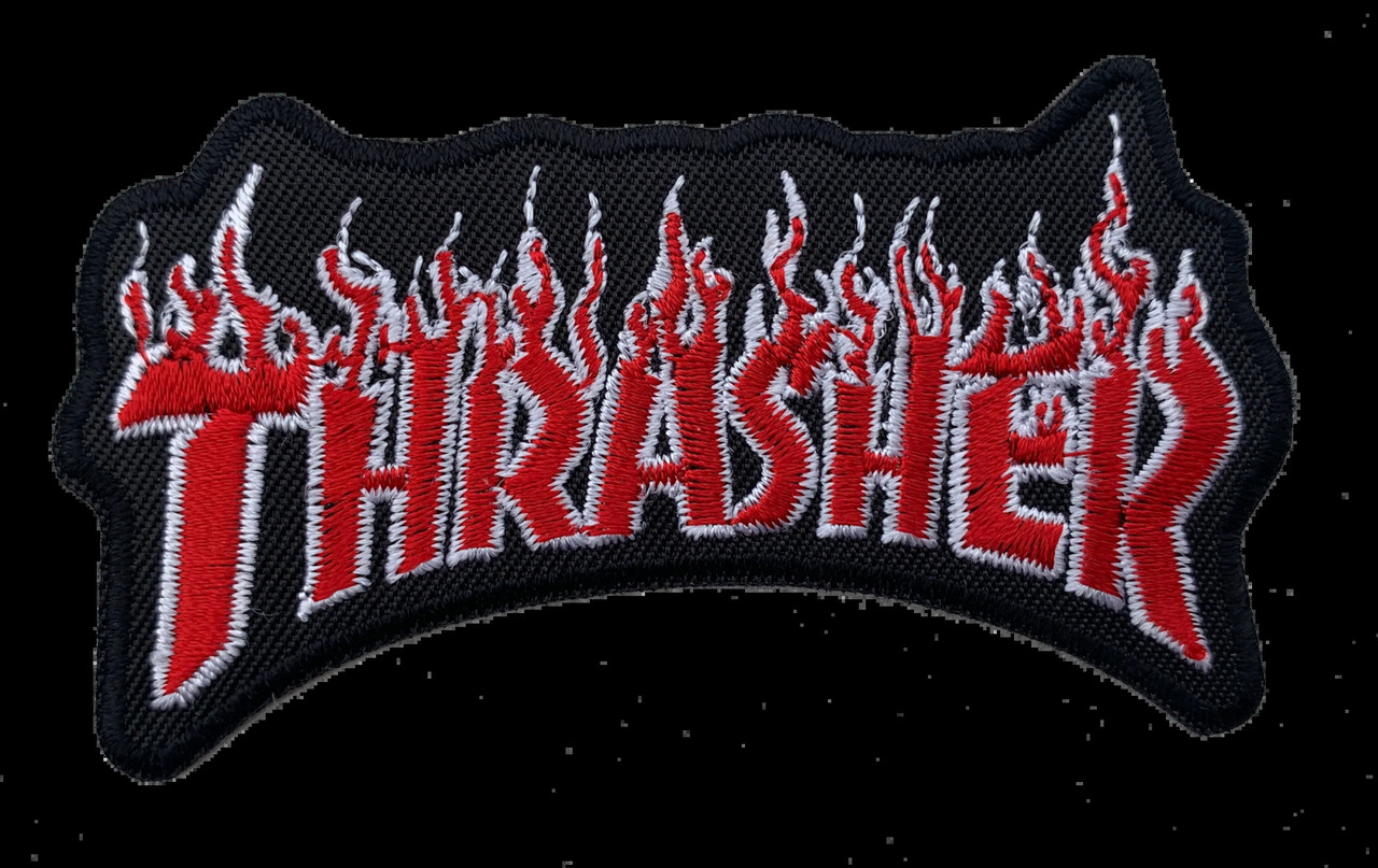 Thrasher Flames Logo Embroidered Patch