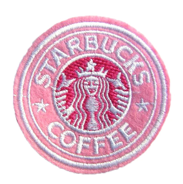 Pink Starbucks Embroidered Patch