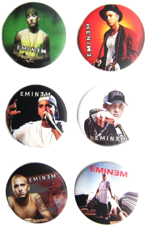 Eminem Badge button Set #2 - 6 badges!
