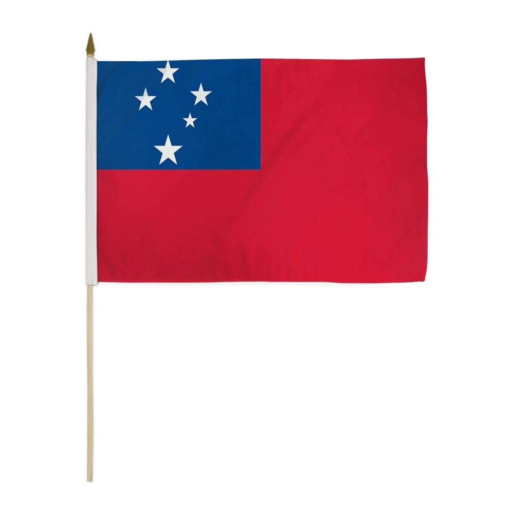 Samoa Flag On Stick - 30cm x 45cm