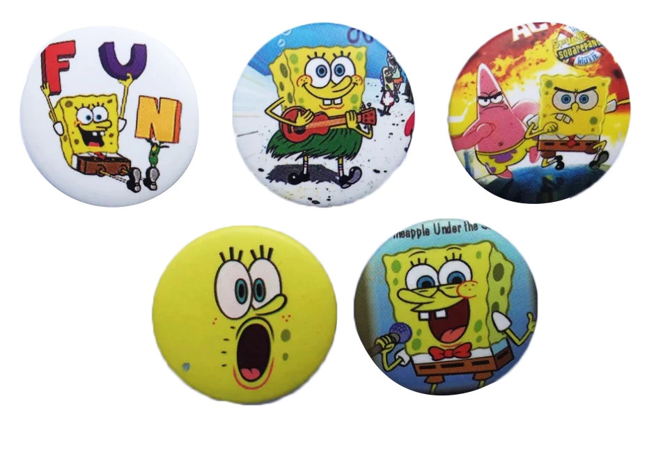 Spongebob Squarepants Badge button Set - 5 badges!