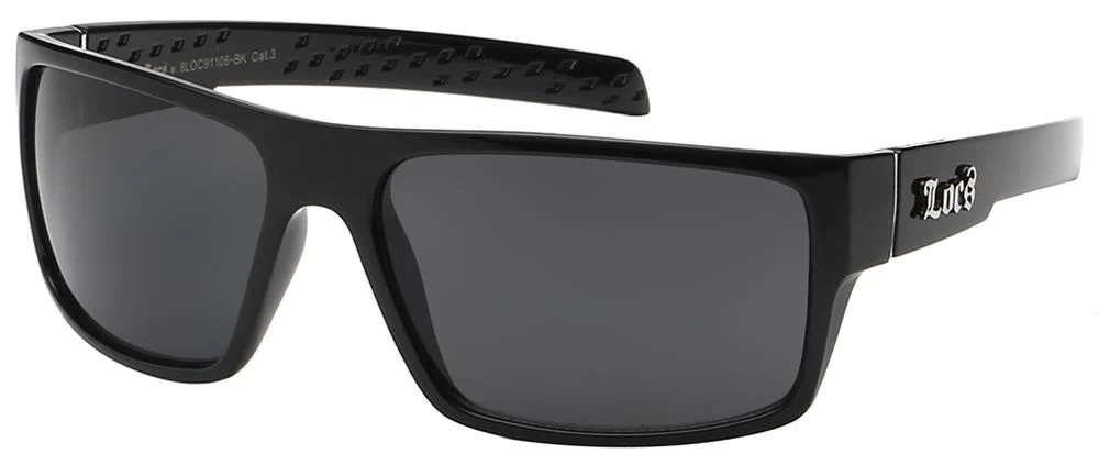 Authentic Locs Gangster / Biker Sunglasses - 91106 - Available in 2 Colourways