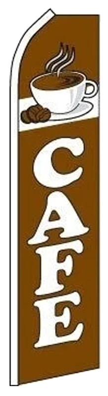 Cafe - HUGE Advertising Flag Set - Brown Flag