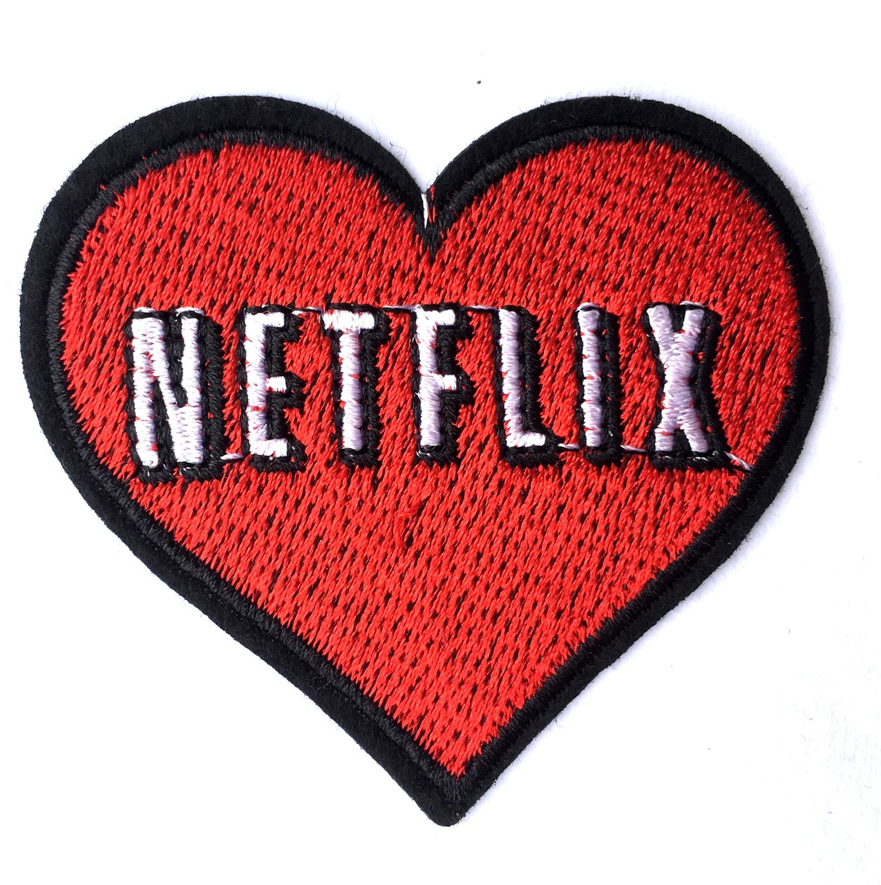 Netflix Heart Embroidered Patch
