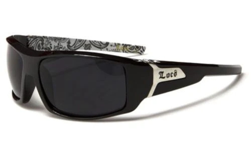 Locs Gangsta Sunglasses- 9081 White Bandana print