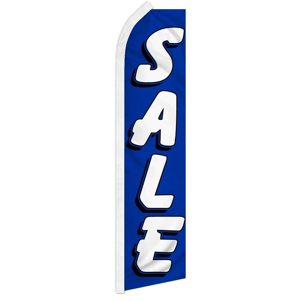 Sale - HUGE Advertising Flag - Blue and white