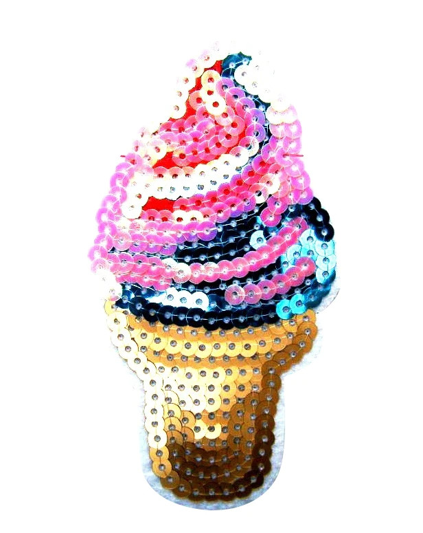 Ice Cream Sequin Patch
