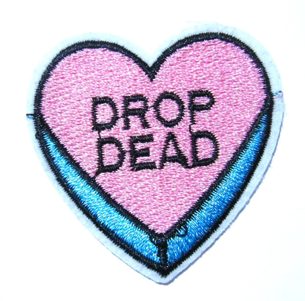 DROP DEAD Candy Heart Patch