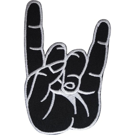 Rock N Roll Horns Embroidered Patch