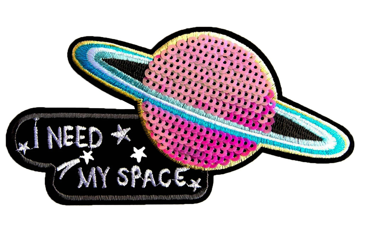 I Need My Space' Planet Sequin Patch