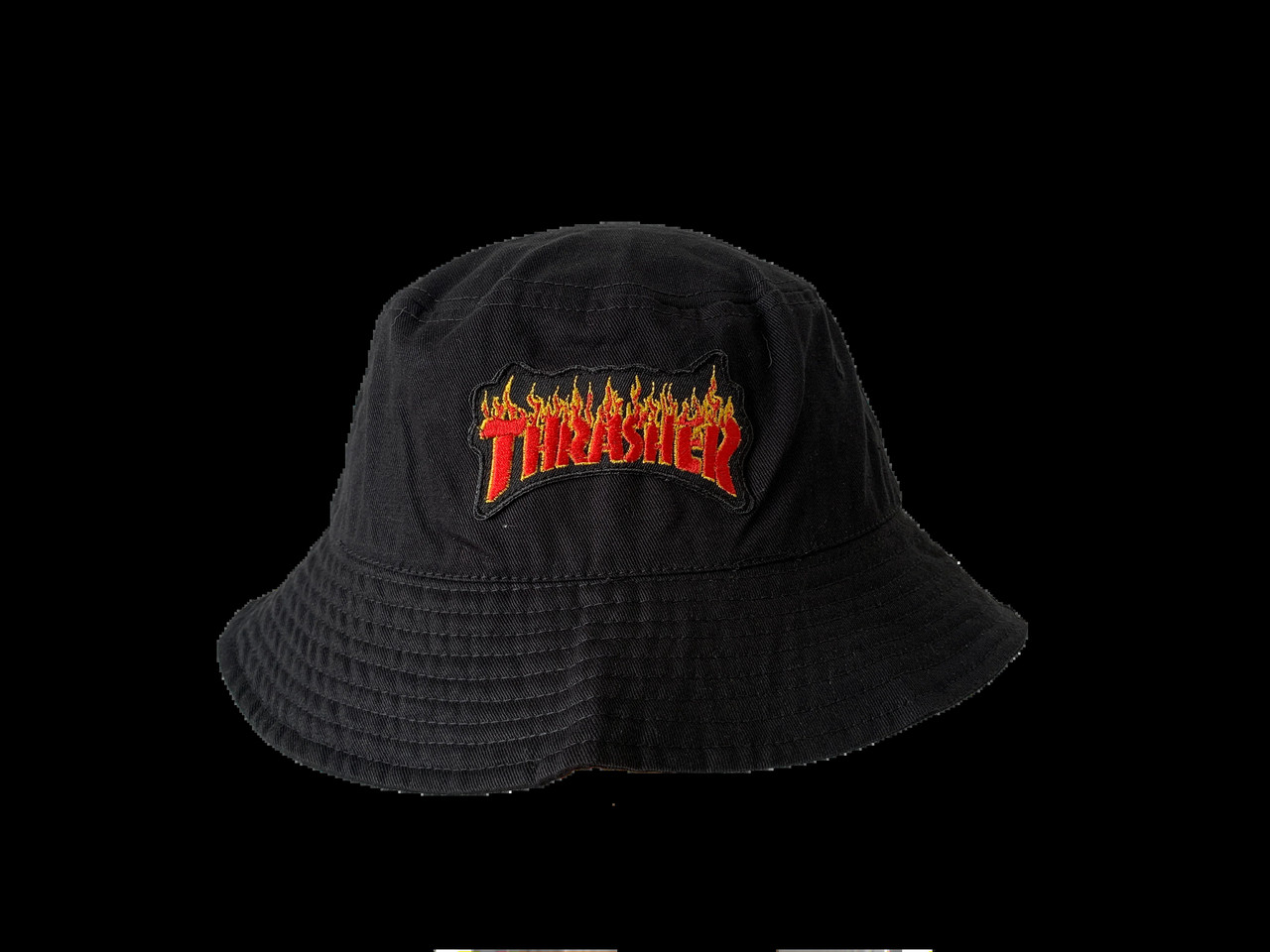 Thrasher Flames Bucket Hat with Embroidered Logo