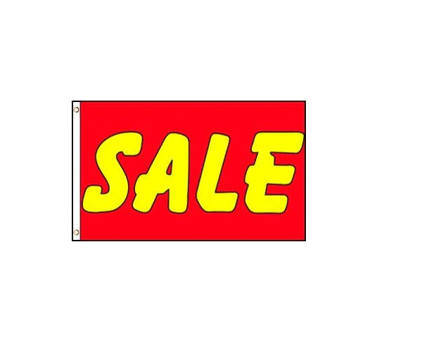 Sale Flag / Sign - Red and Yellow