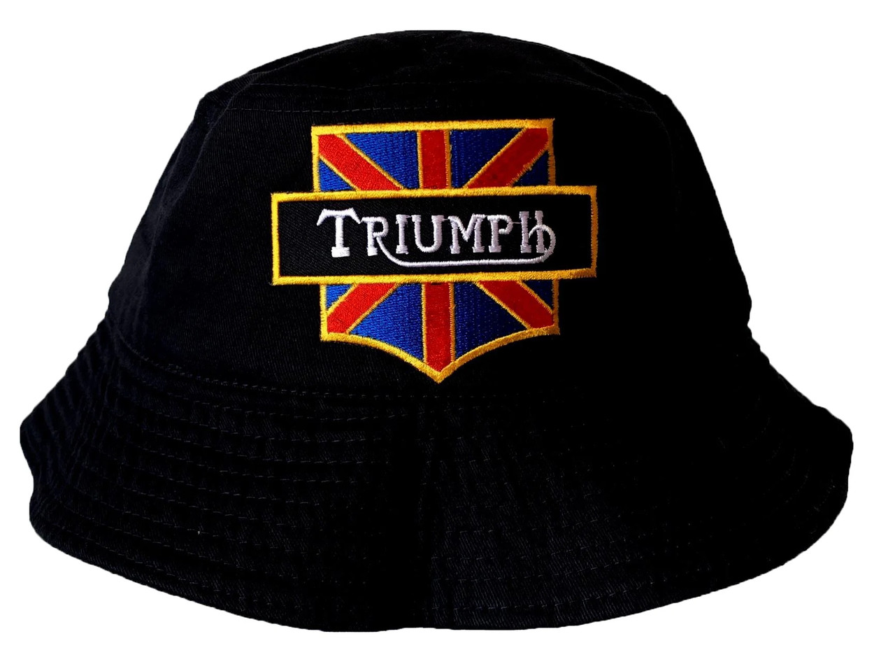 Triumph Bucket Hat with Embroidered Union Jack Logo