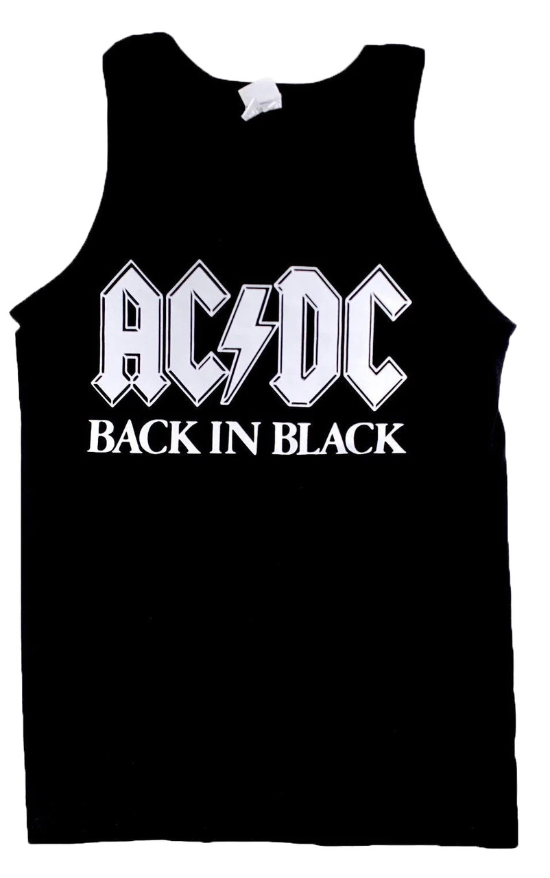 ACDC 'Back in Black' Singlet / Tank Top - S, M, L, XL, XXL