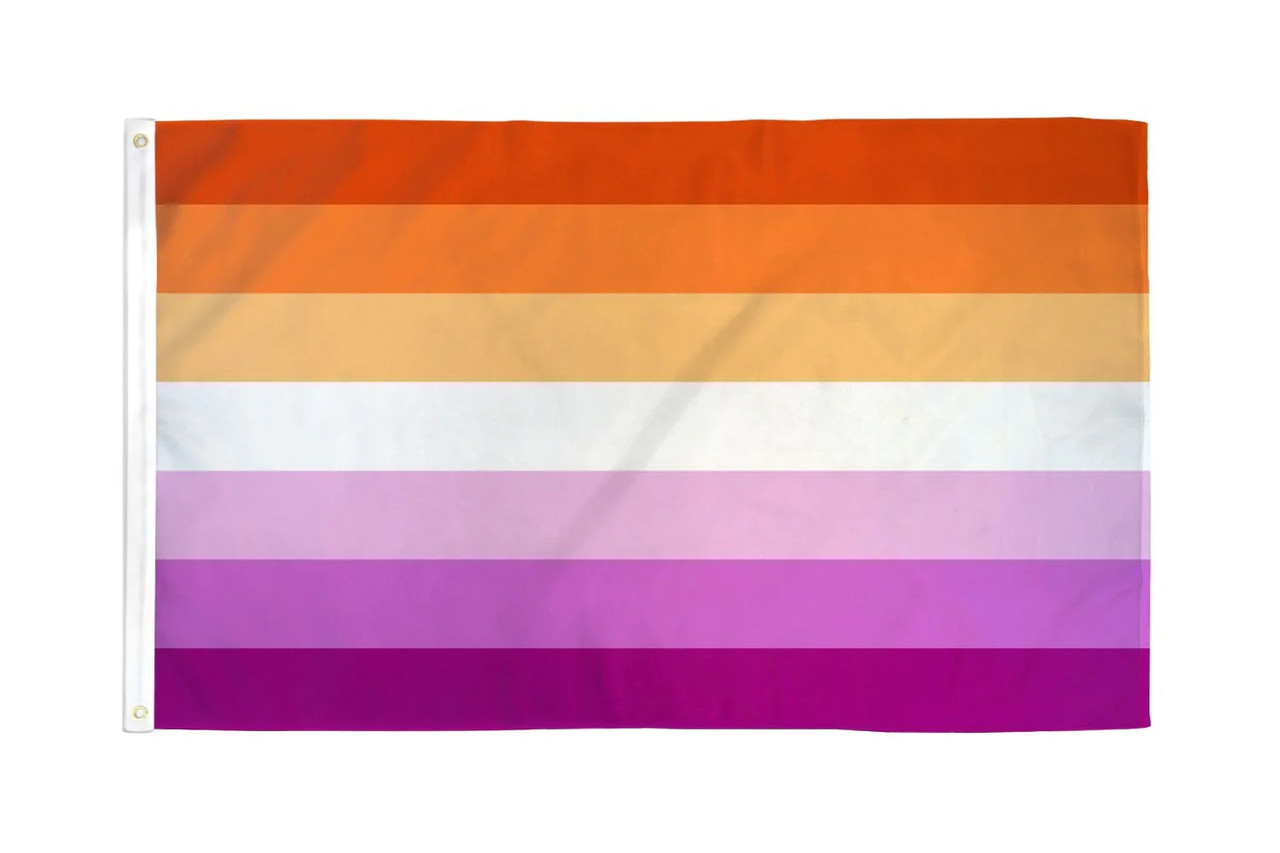 Lesbian Pride Sunset Flag / Wall Hanging - 150cm x 90cm - LGBTQ Pride