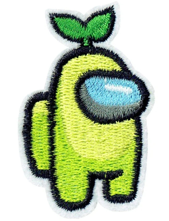 Among Us Green Character Embroidered Patch