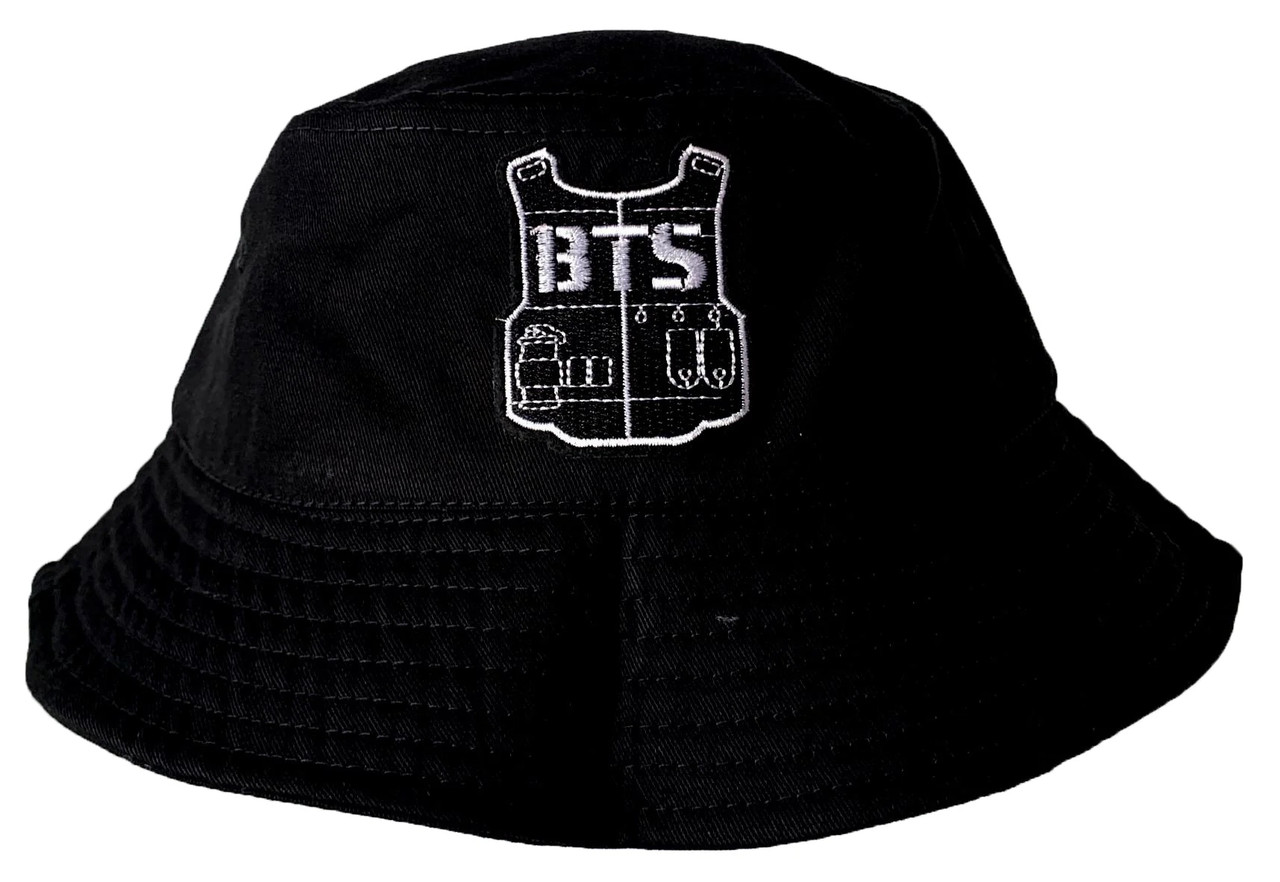 BTS KPop Bucket Hat with Embroidered Logo