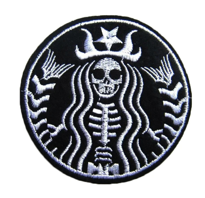 Death Starbucks Embroidered Patch