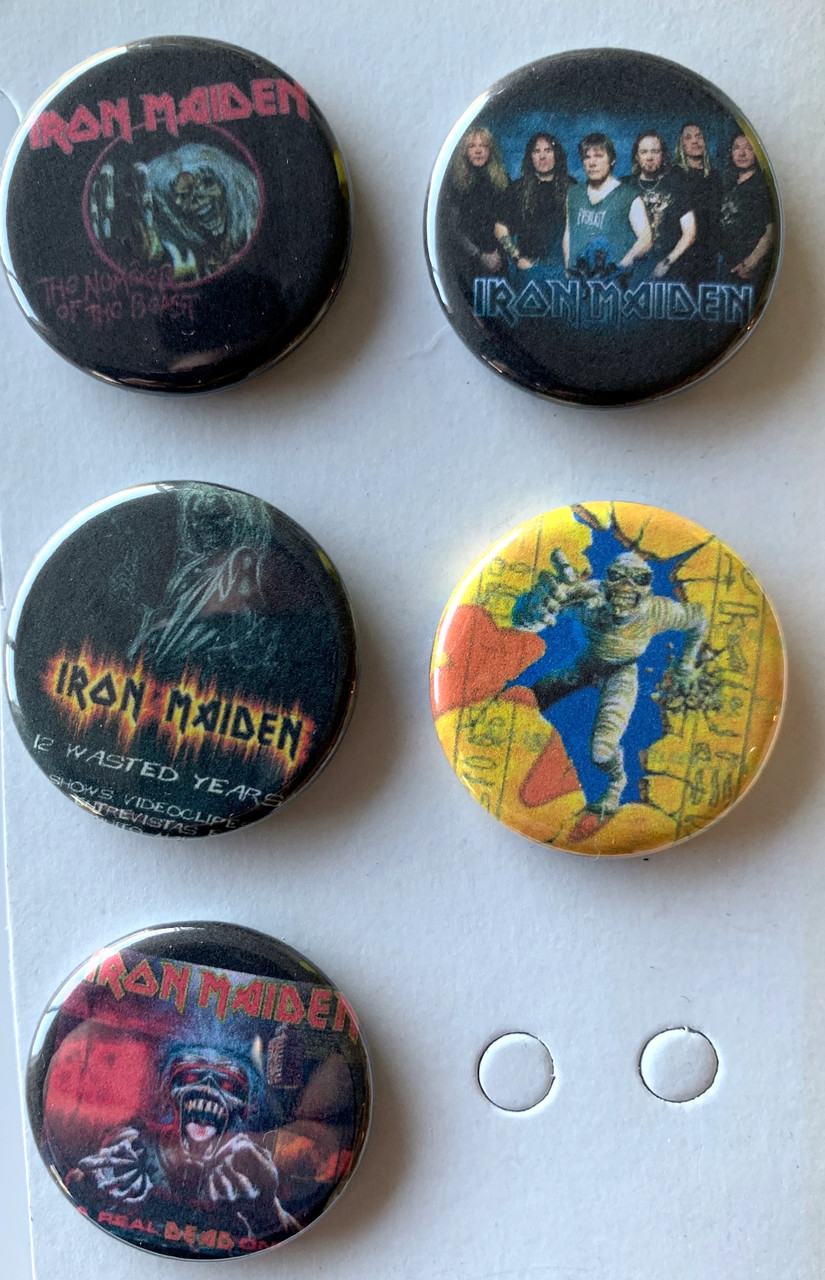 Iron Maiden Badge Button Set #2 - 5 badges!