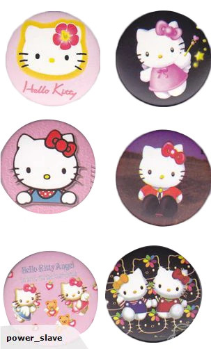Hello Kitty Badge Button Set - 6 badges!