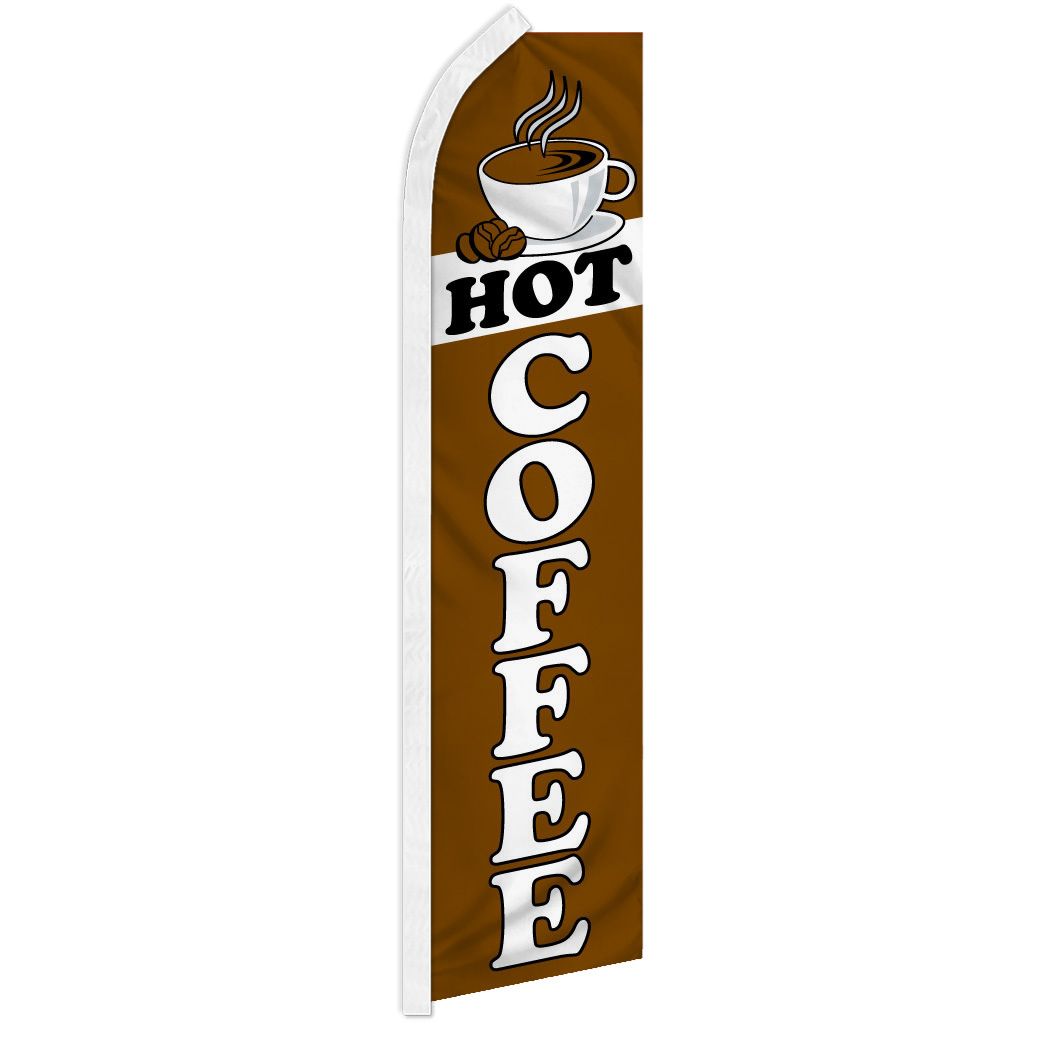 Coffee - HUGE Advertising Flag Set - Brown or Green Flag