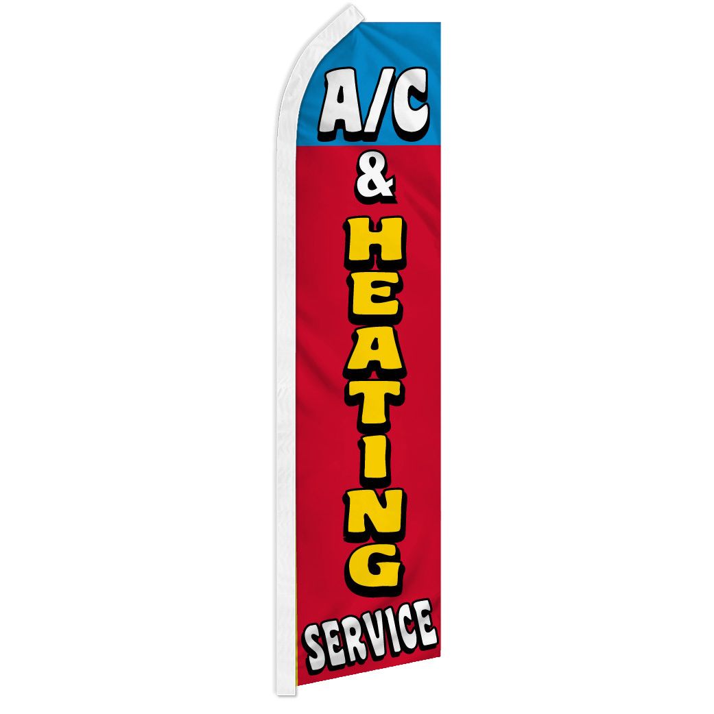 A/C and Heating - Air Conditioning - HUGE Advertising Flag
