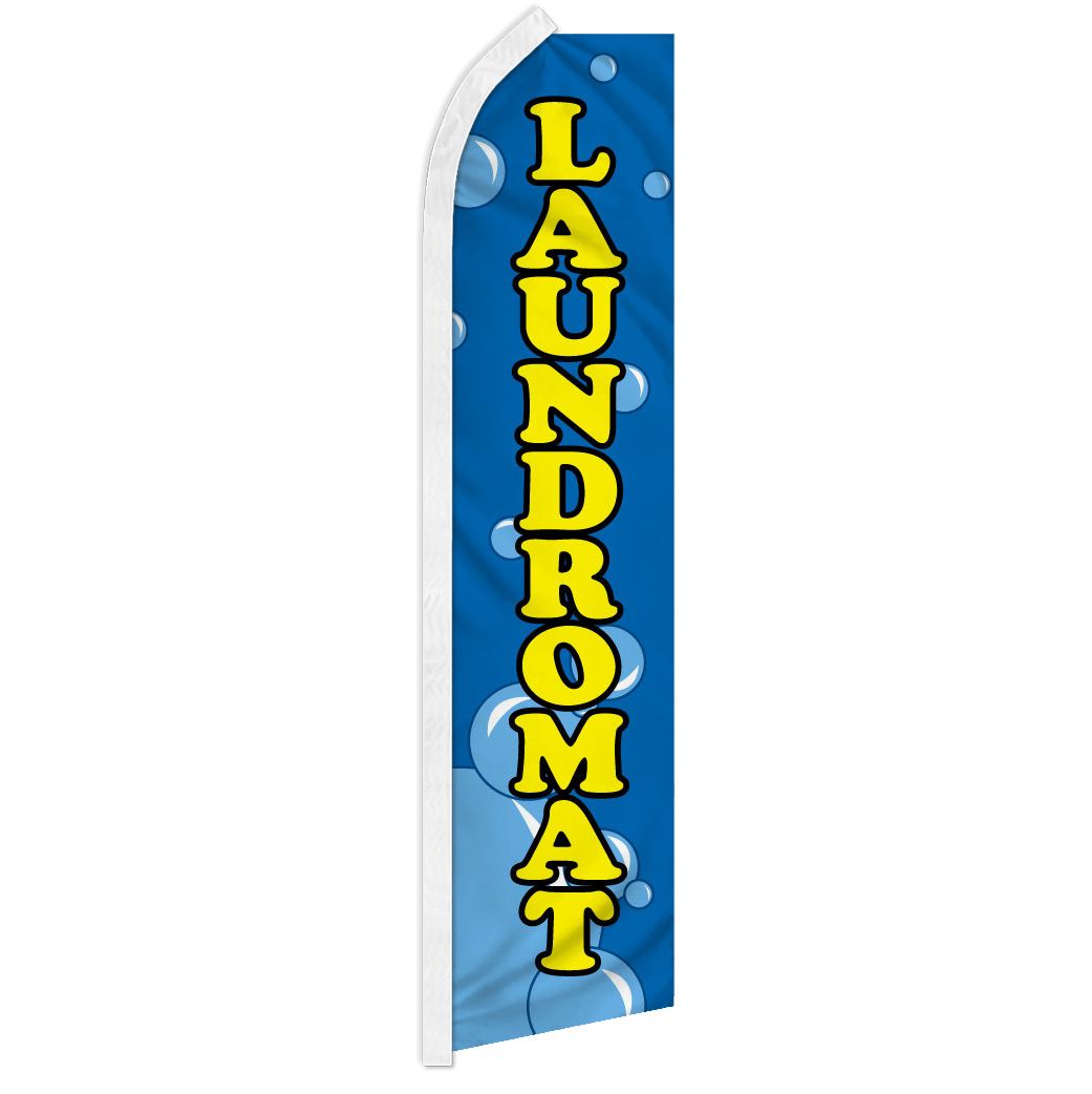 Laundromat - HUGE Advertising Flag.