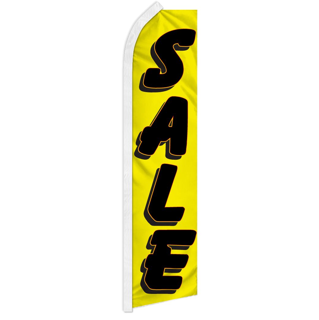 Sale - HUGE Advertising Flag - Yellow and Black