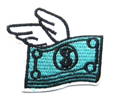 Flying Money Emoji Patch