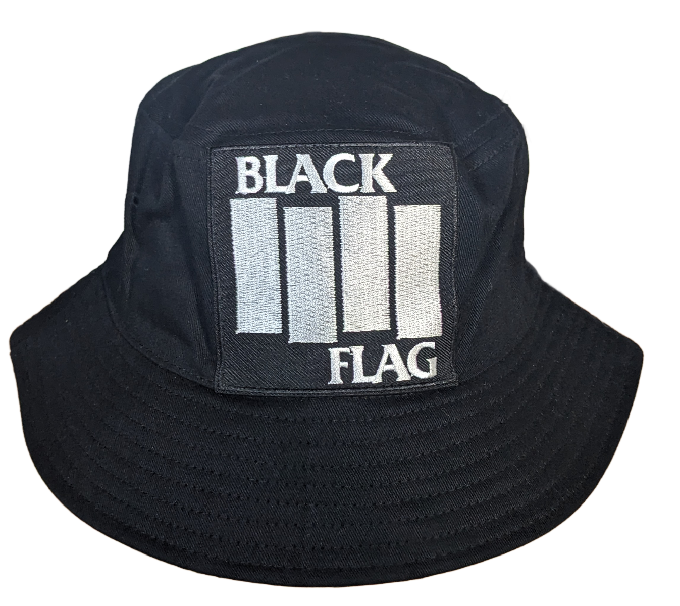 Black Flag Bucket Hat with Embroidered Logo