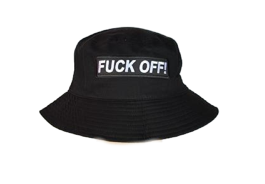 Fuck Off!  Bucket Hat with Embroidered Logo