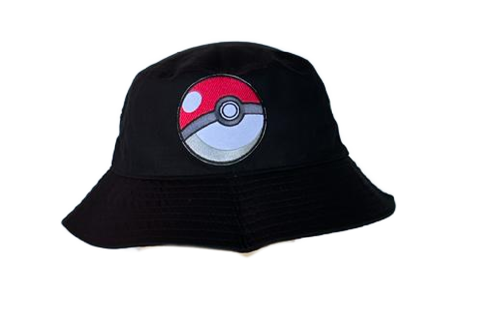 Pokeball Bucket Hat with Embroidered Logo