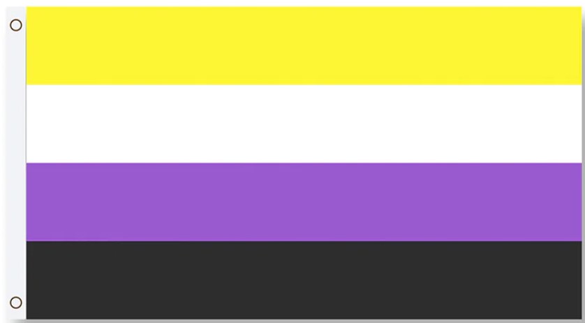 Non Binary Nonbinary Flag / Wall Hanging - 150cm x 90cm - LGBTQ Pride