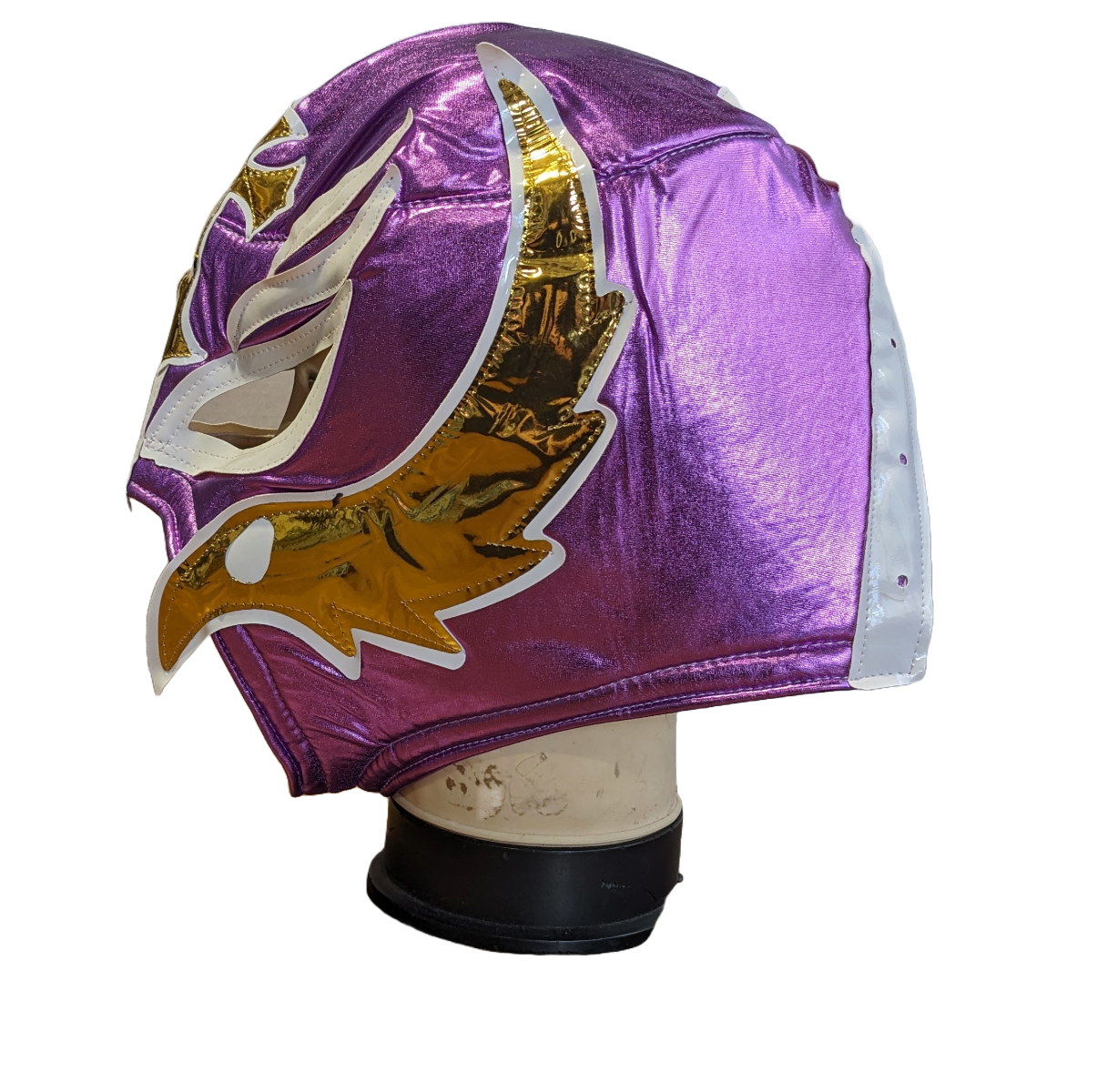 Rey Mysterio Mexican Wrestling Mask - Adult Size - Purple/Gold