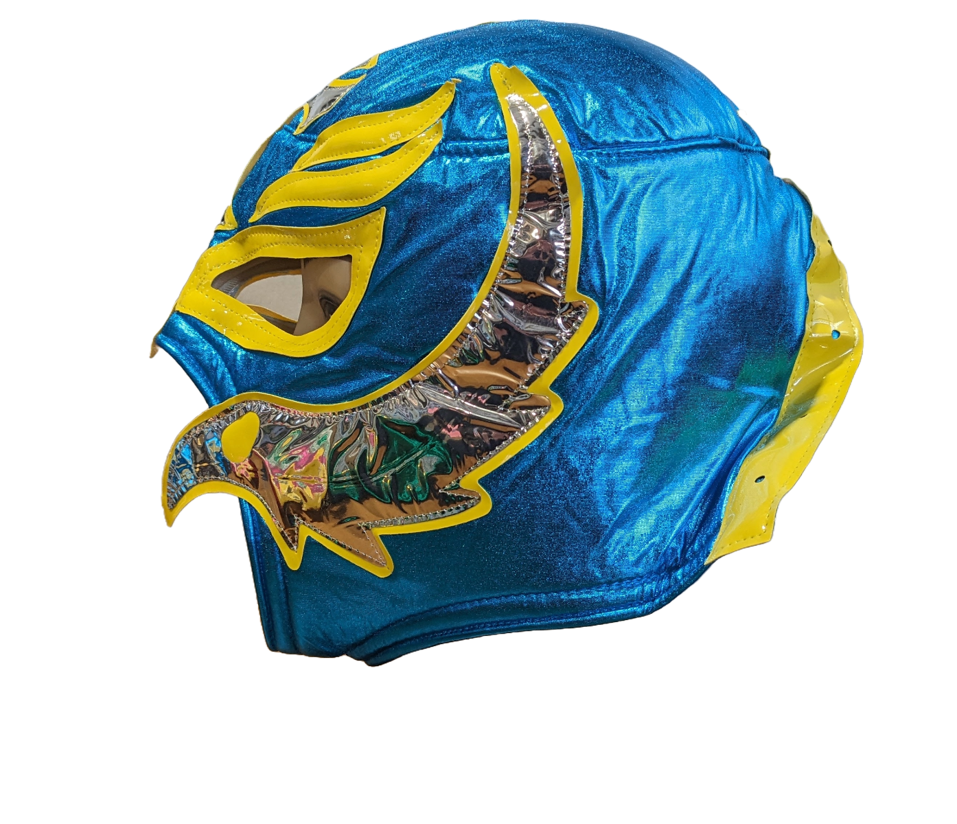 Rey Mysterio Mexican Wrestling Mask - Adult Size - Blue/Yellow