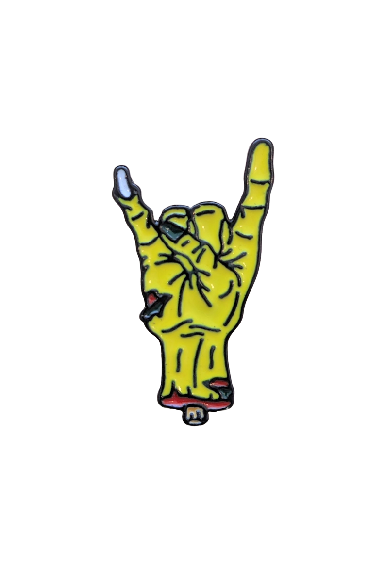 Zombie Hand Horns Enamel Pin/Badge