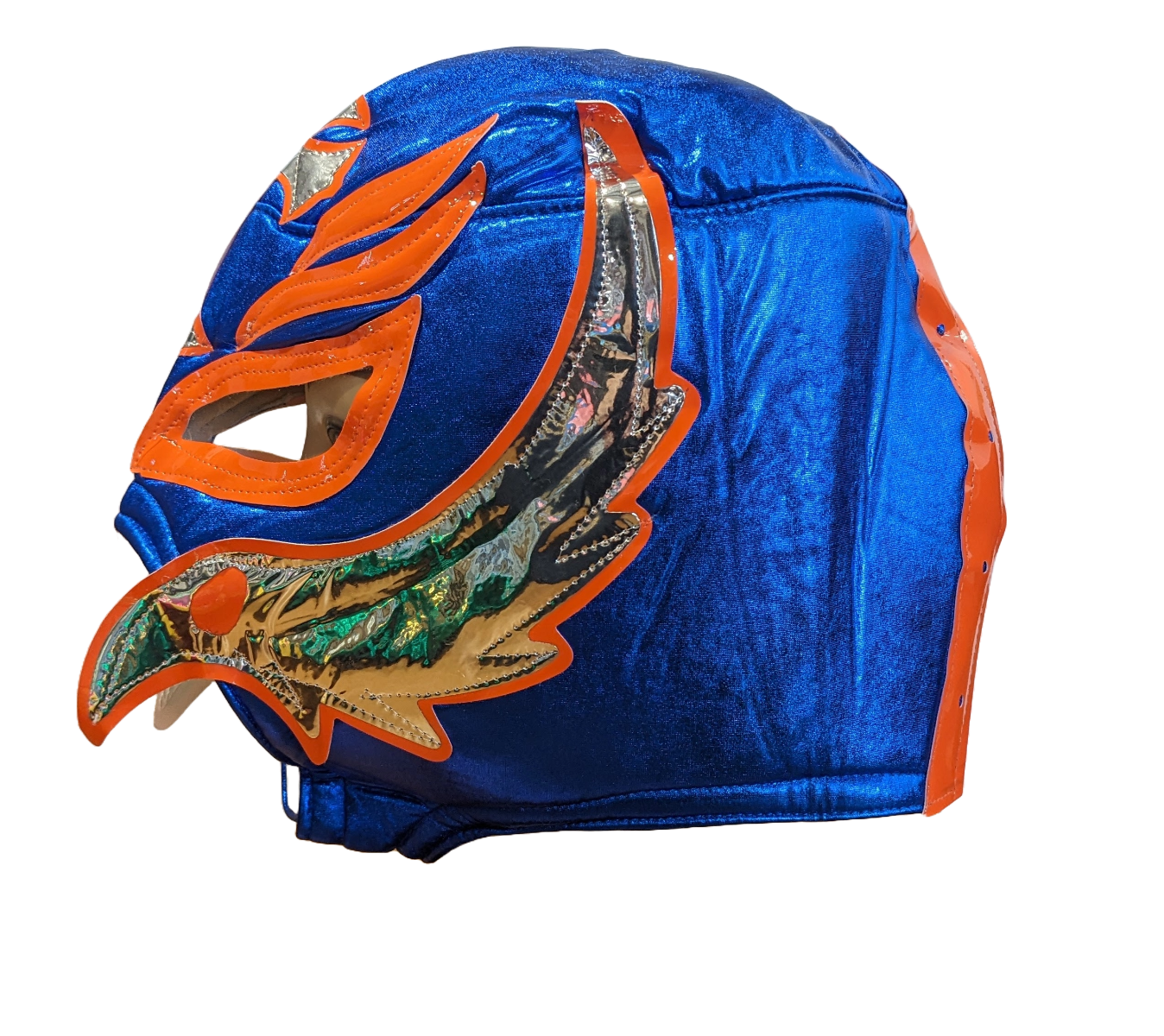 Rey Mysterio Mexican Wrestling Mask - Adult Size - Blue/Orange
