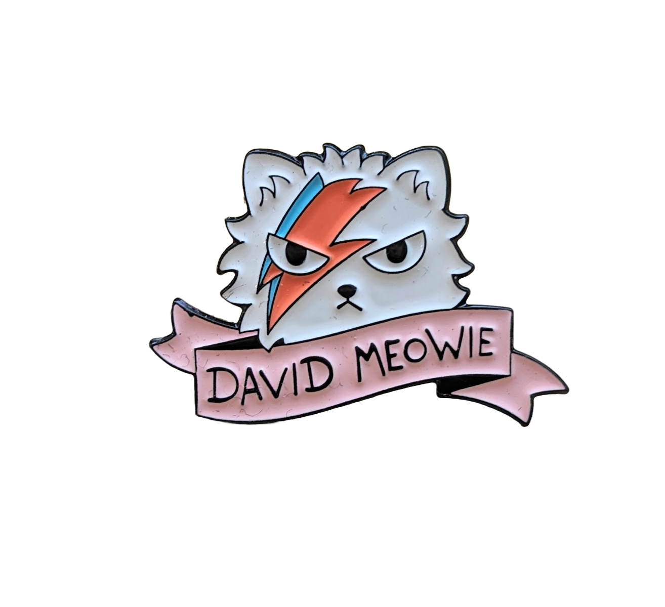David Meowie Enamel Pin/Badge