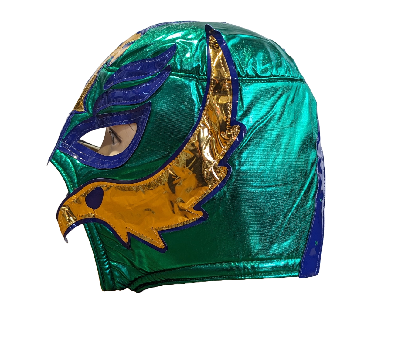 Rey Mysterio Mexican Wrestling Mask - Adult Size - Green/Blue