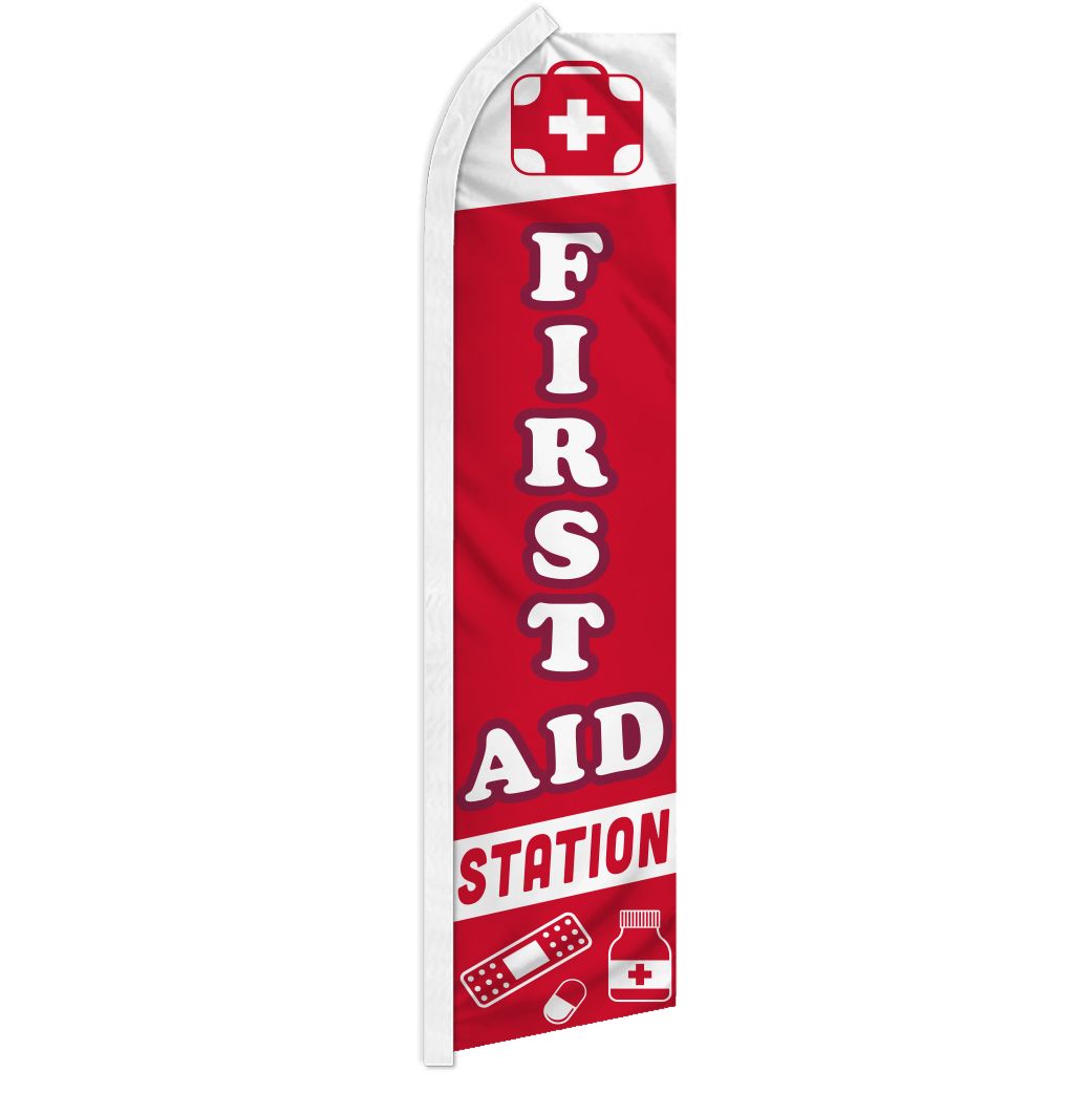 First Aid Station - Huge Advertising Flag