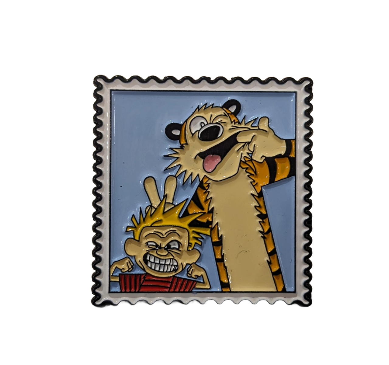 Calvin and Hobbes Portrait Enamel Pin/Badge