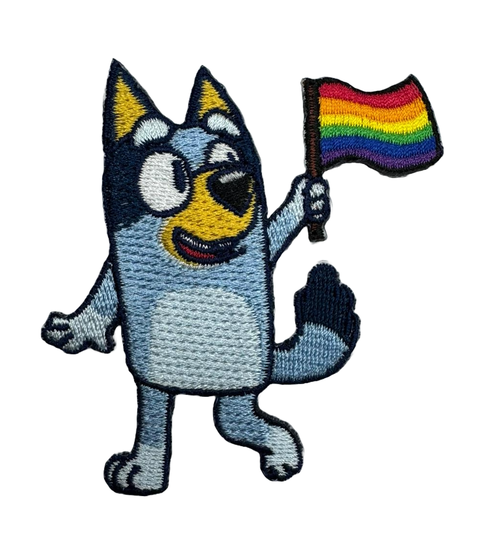 Bluey Pride Flag Embroidered Patch