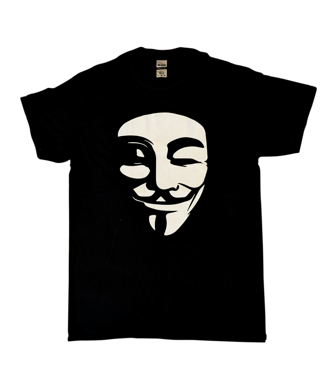 Anonymous / V for Vendetta Shirt -S, M, L, XL, 2XL, 3XL, 4XL, 5XL