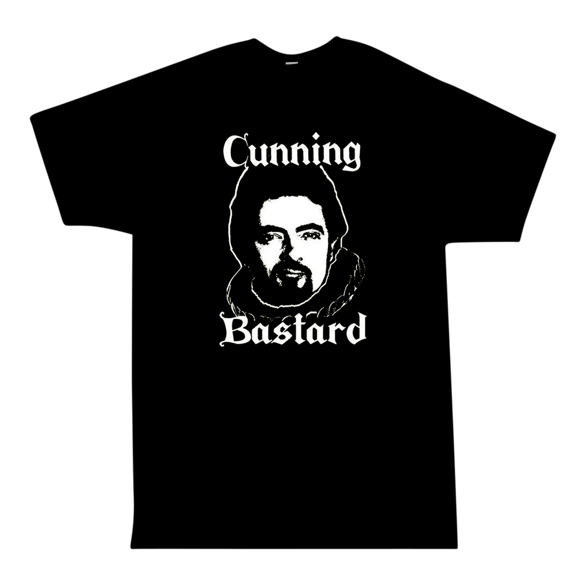 Blackadder Shirt - Cunning Bastard.  Available in sizes S, M, L, XL, 2XL, 3XL, 4XL & 5XL