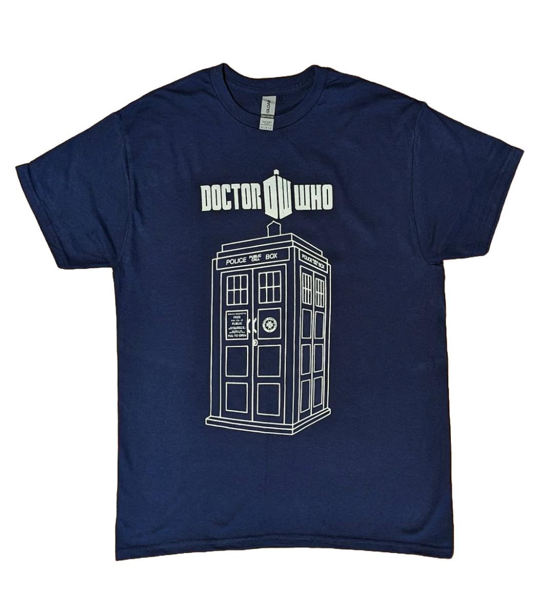 Dr Who T-Shirt - Police Call Box - Available in Size S, M, L, XL, 2XL, 3XL, 4XL, 5XL