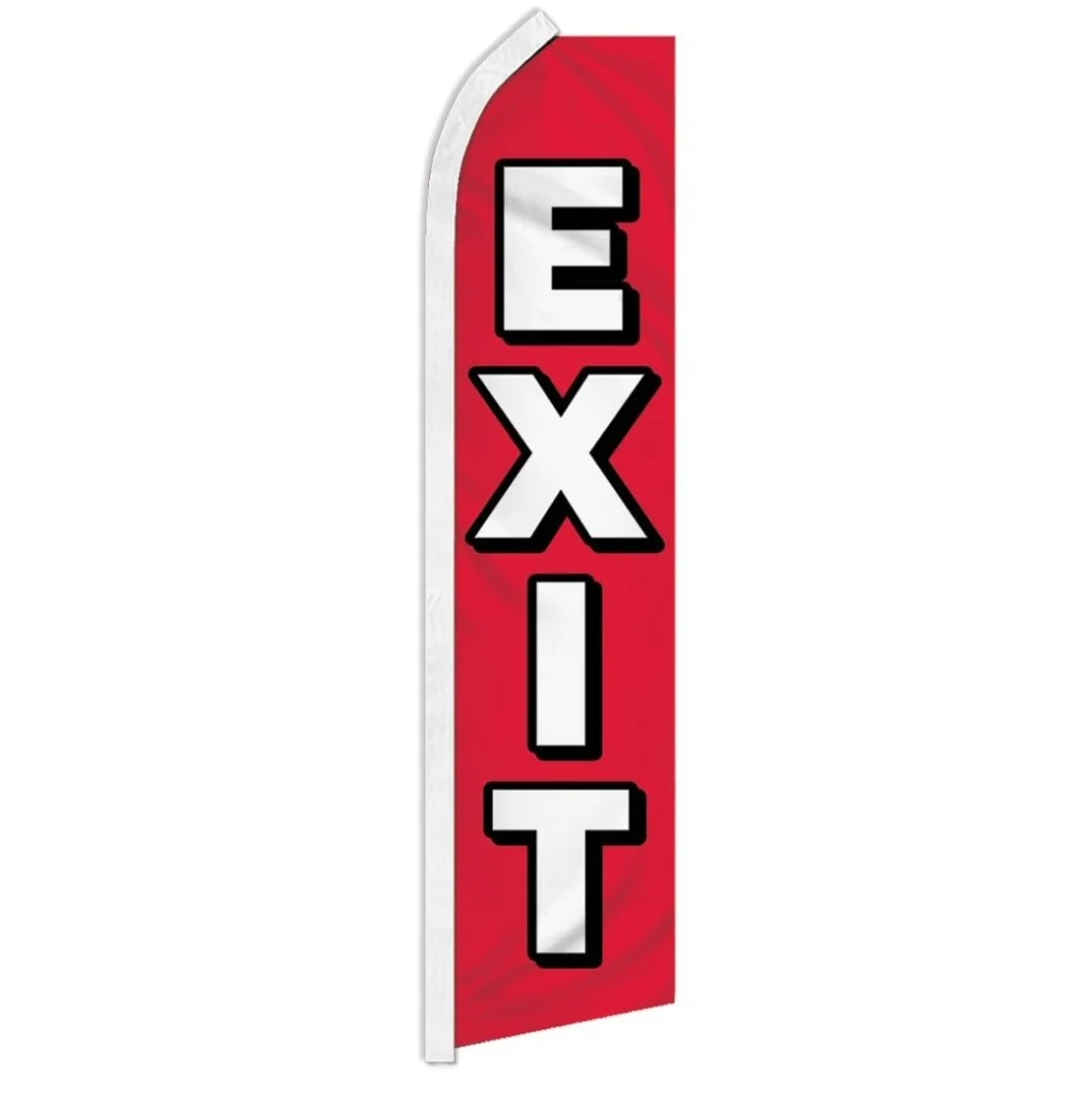 Exit (Red) - Huge Advertising Flag